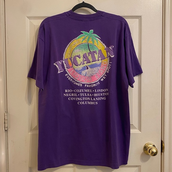 Fruit of the Loom Shirts Vintage 9s Yucatan Liquor Stand Everyones